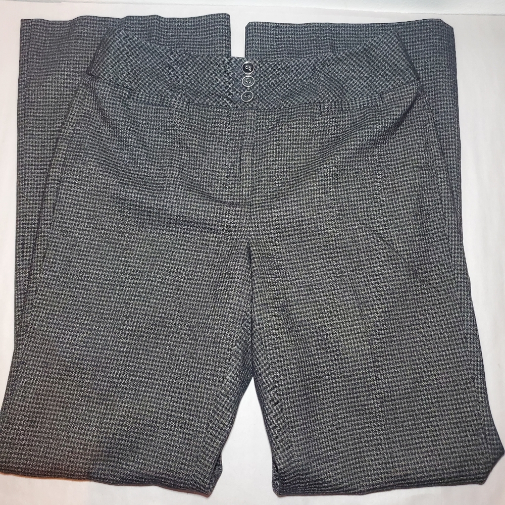 WHBM Houndstooth Flare Leg Trouser Pants Size 6